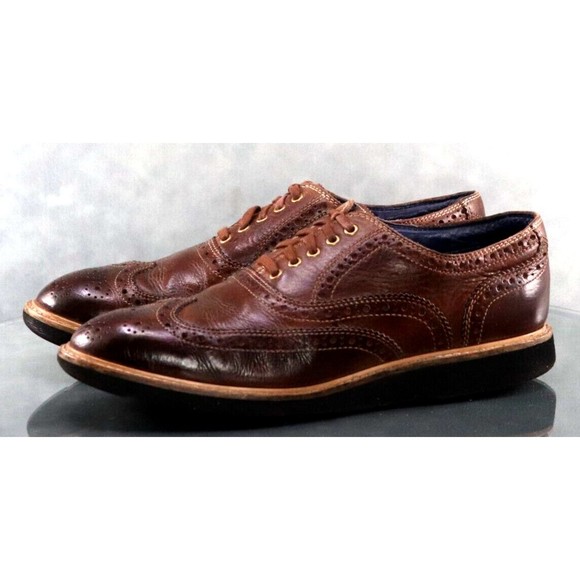 Cole Haan Morris Medallion Men\'s Wingtip Dress Shoes Size 8.5 Brown C11824 main image 5